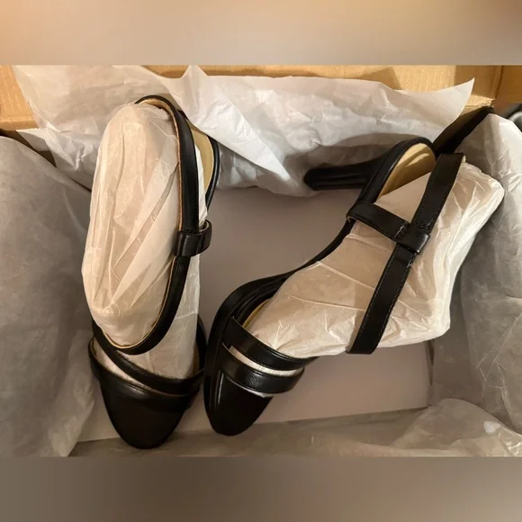 Naturalizer Black Strappy Heels - Picture 4 of 7